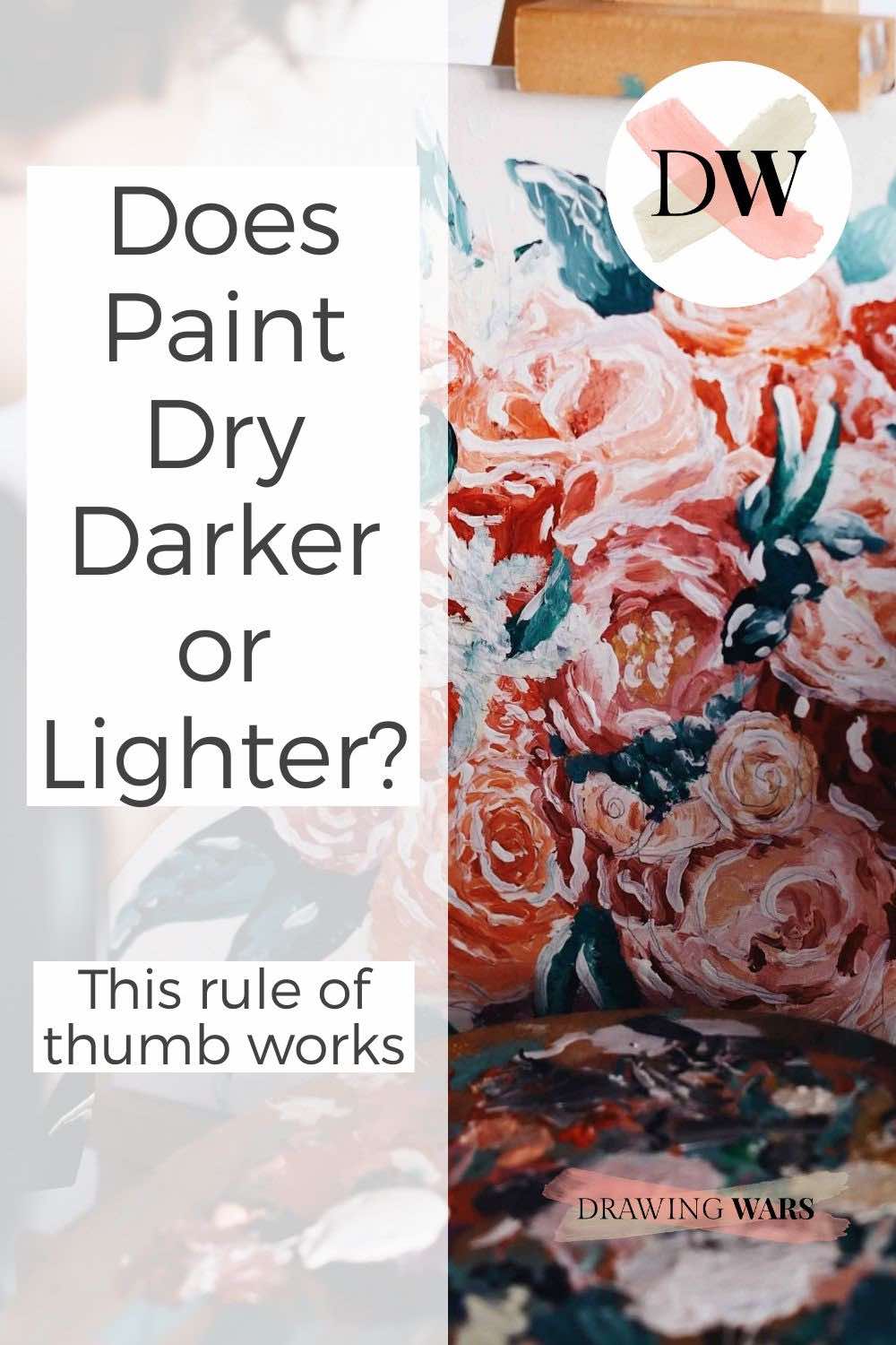 does paint dry darker or lighter than when wet Terresa Morley