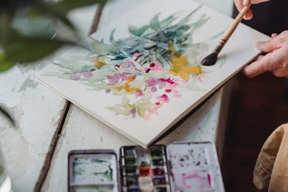 A floral watercolor painting