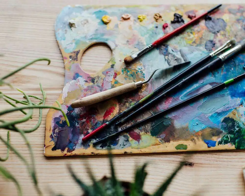 Painting palette and tools