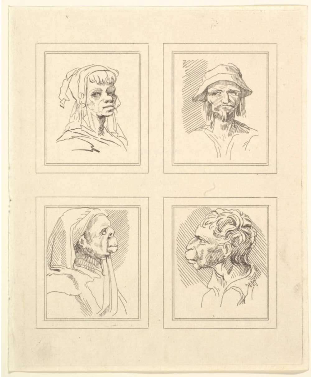 Four Heads caricature by Leonardo da Vinci proves his versatility