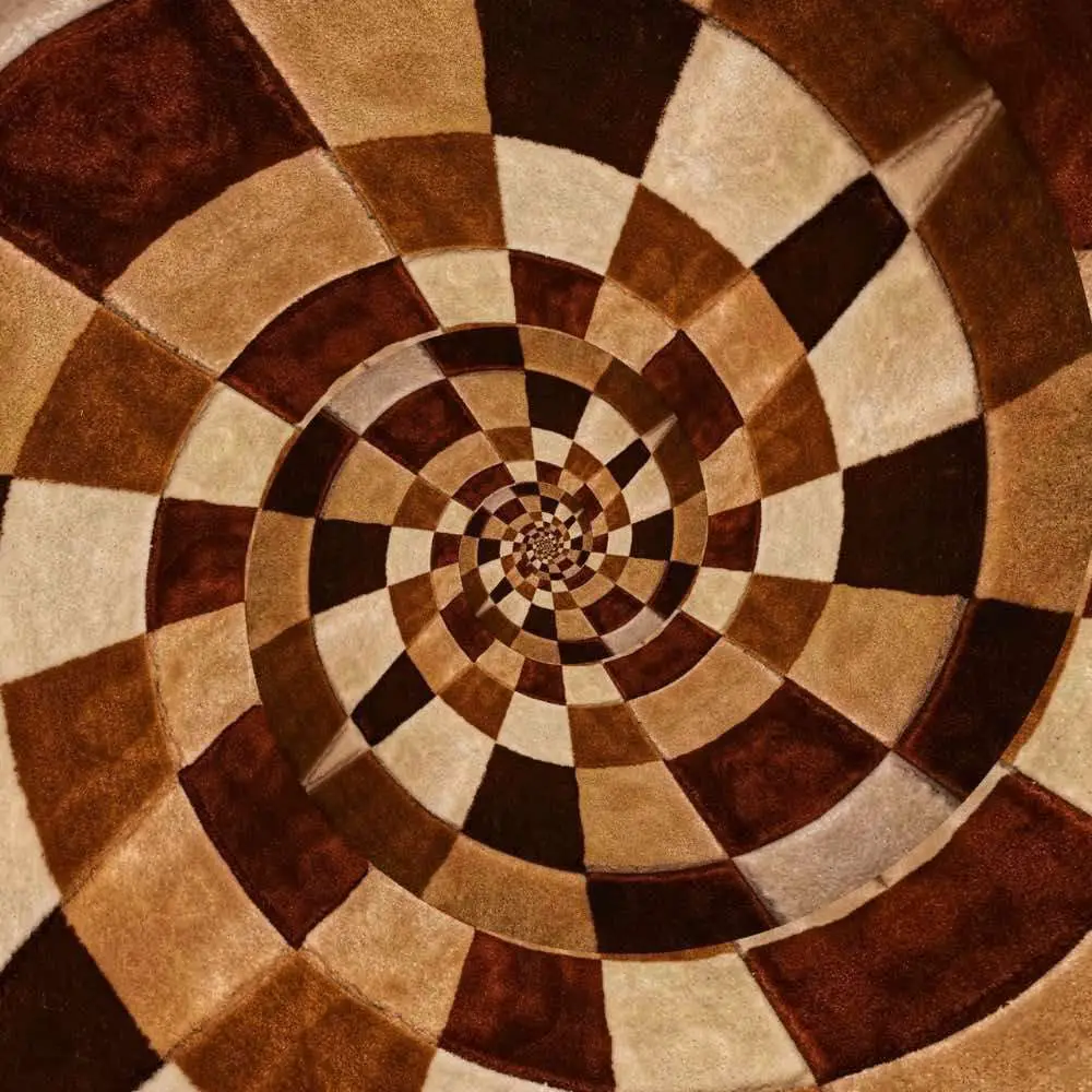 A spiral with diverse tones and shades of brown