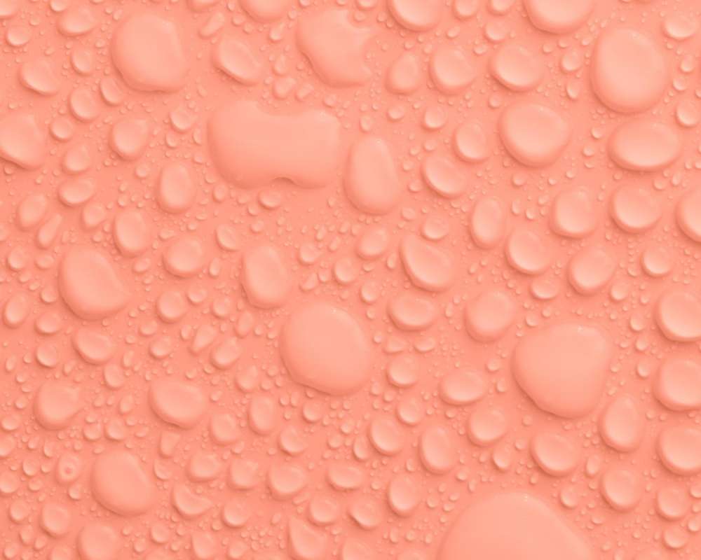 Water droplets on peach