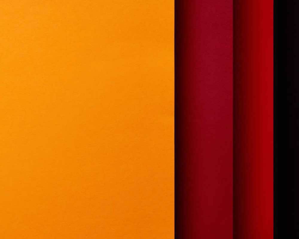 Orange, red and black hues
