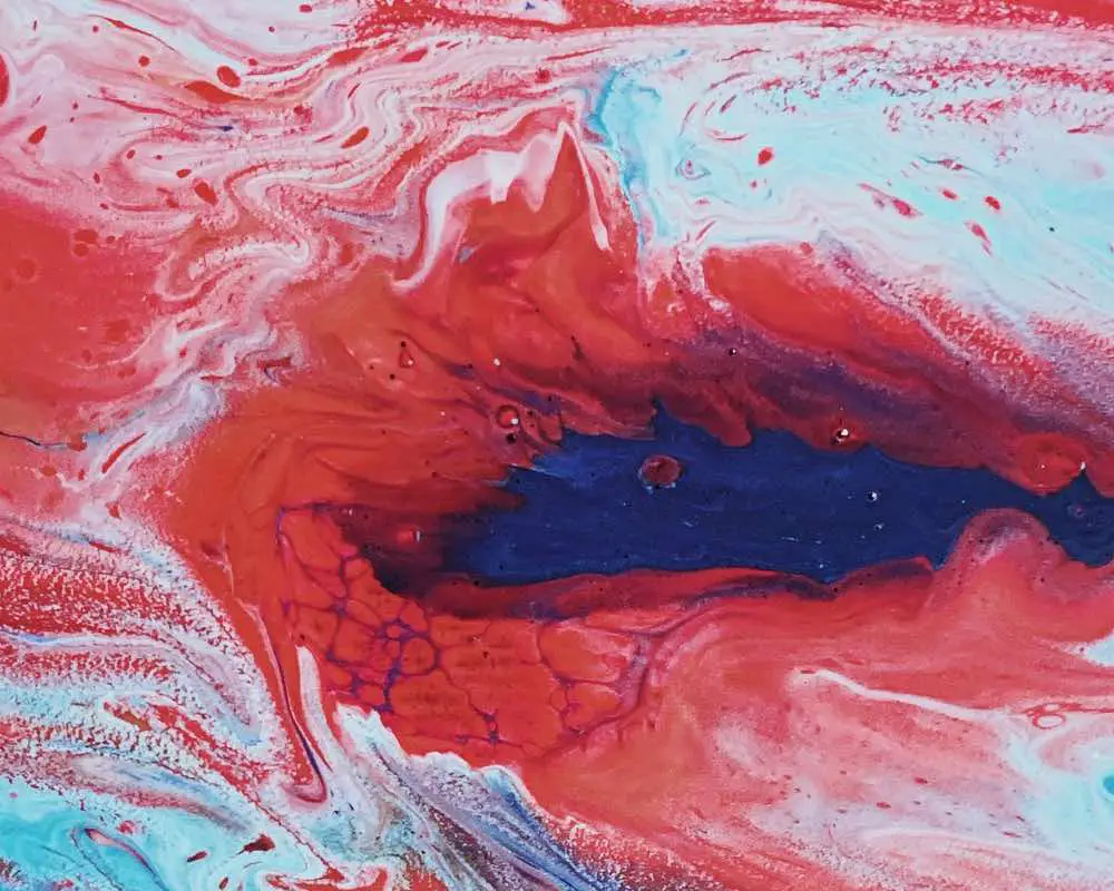 Mixed paint texture of red and blue