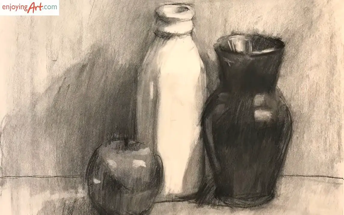 Charcoal Drawing with Depth