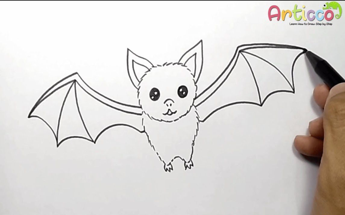 Cartoon Bat Drawing Tutorial