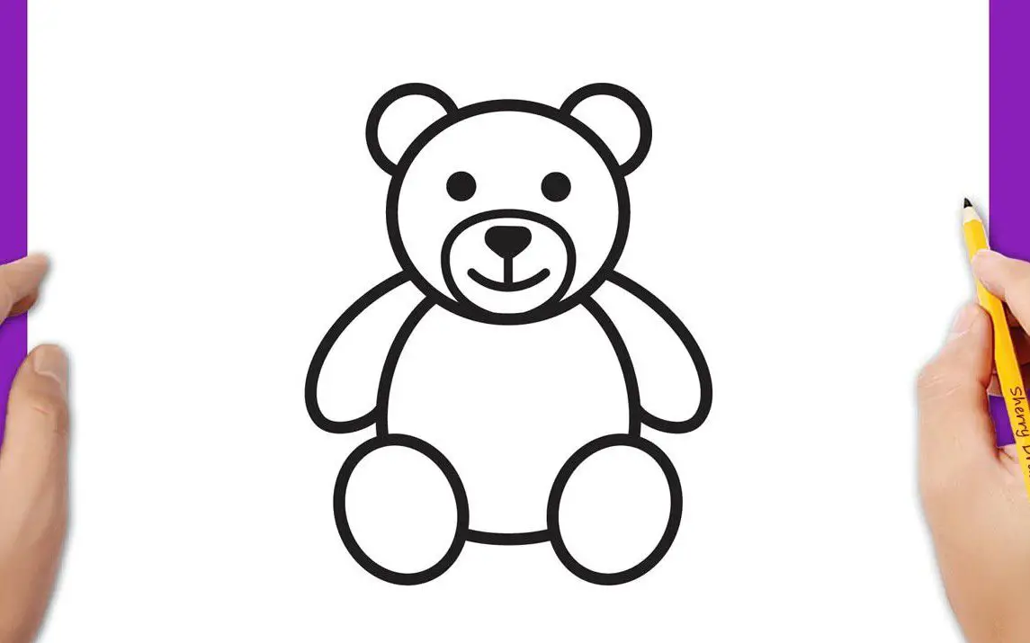 Teddy Bear Line Drawing
