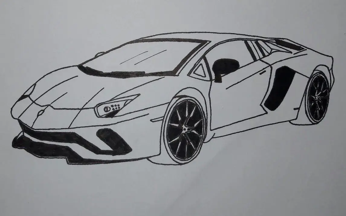 Amazing Drawing of a Lamborghini