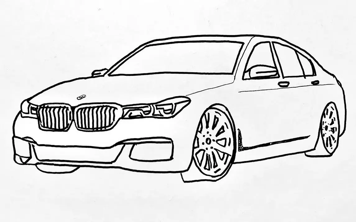 Simple Approach to Drawing a BMW Card