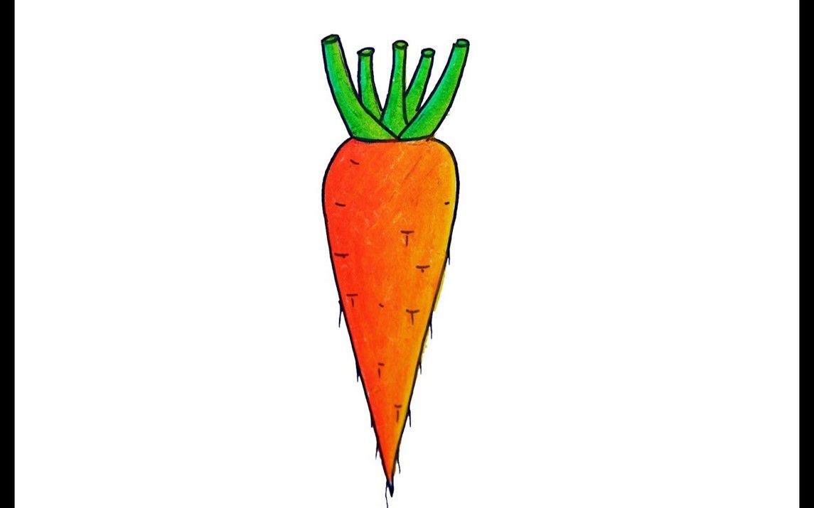 Carrot Drawing for Kids