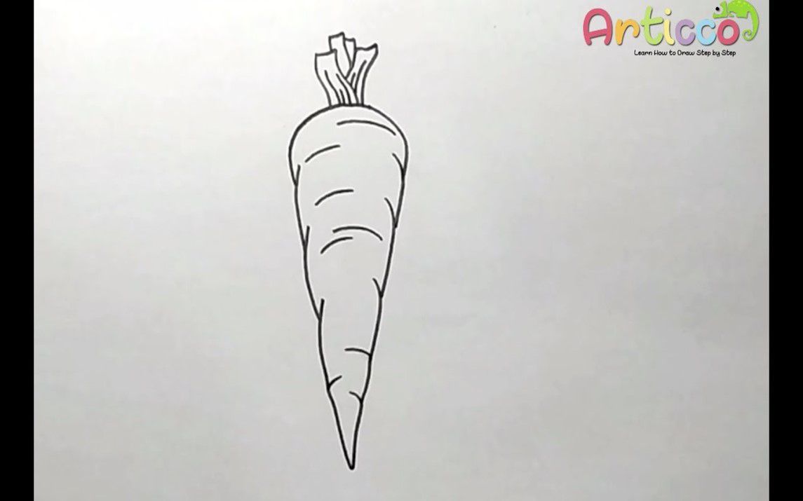Simple Carrot Drawing Tutorial