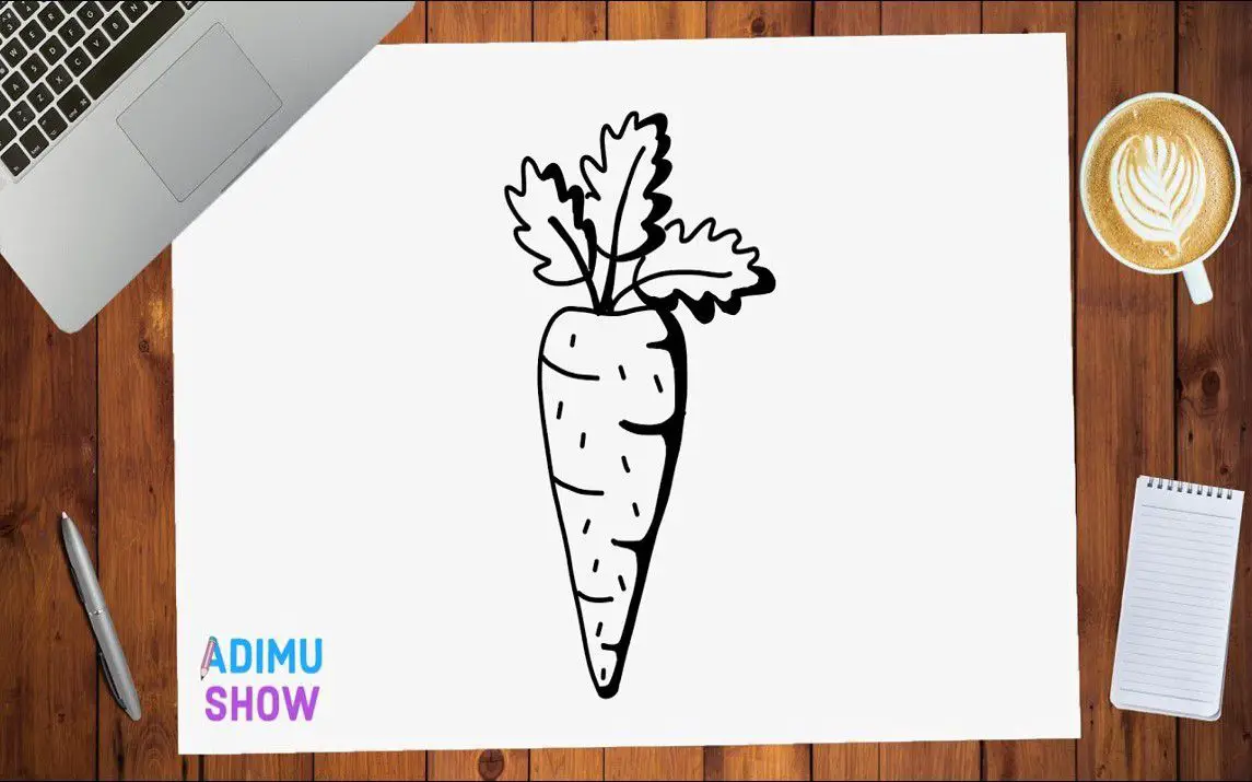 Sharp Drawing of a Carrot