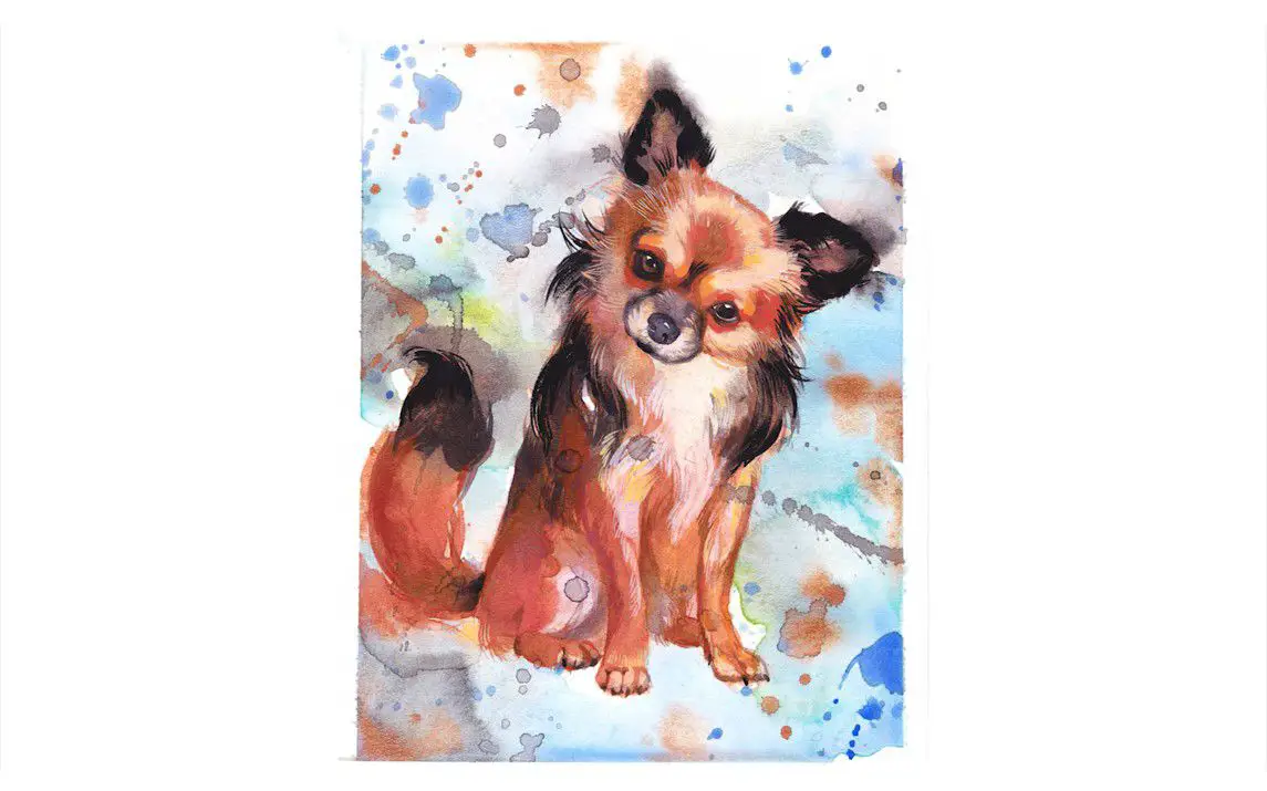 Exciting Watercolor portrait of a Dog