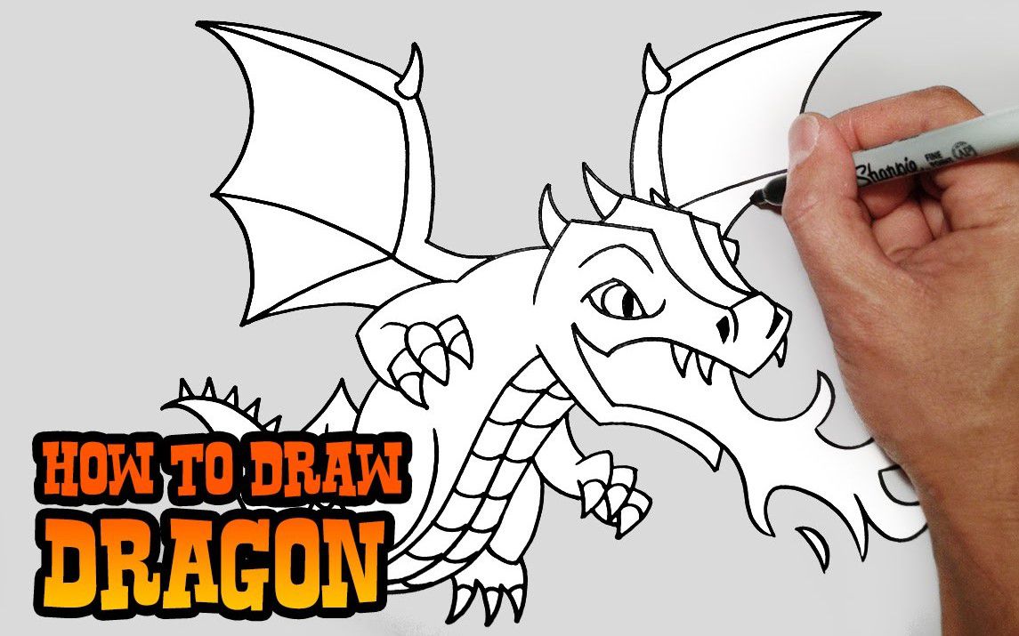 Fire Breathing Dragon Drawing
