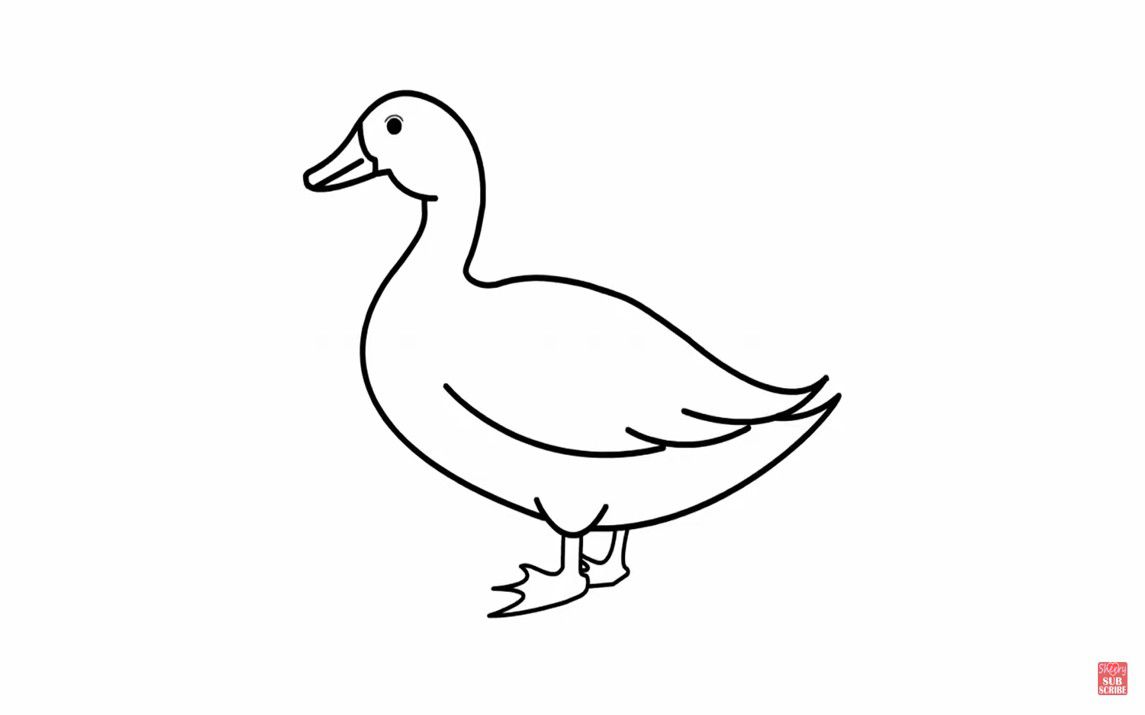 Simple Drawing of a Duck