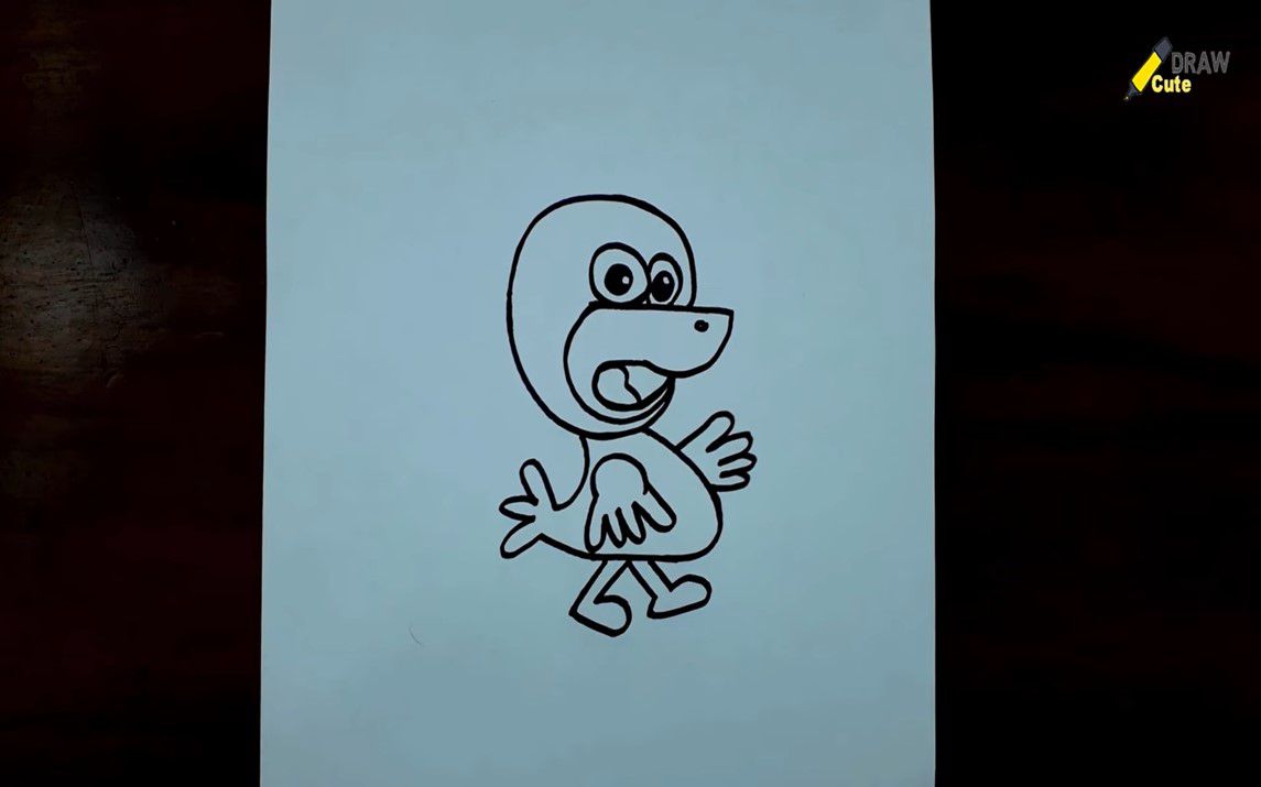 Adorable Cartoon Duck