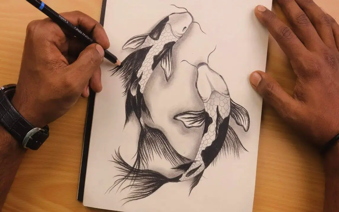 Amazing 3D Fish Drawing Technique