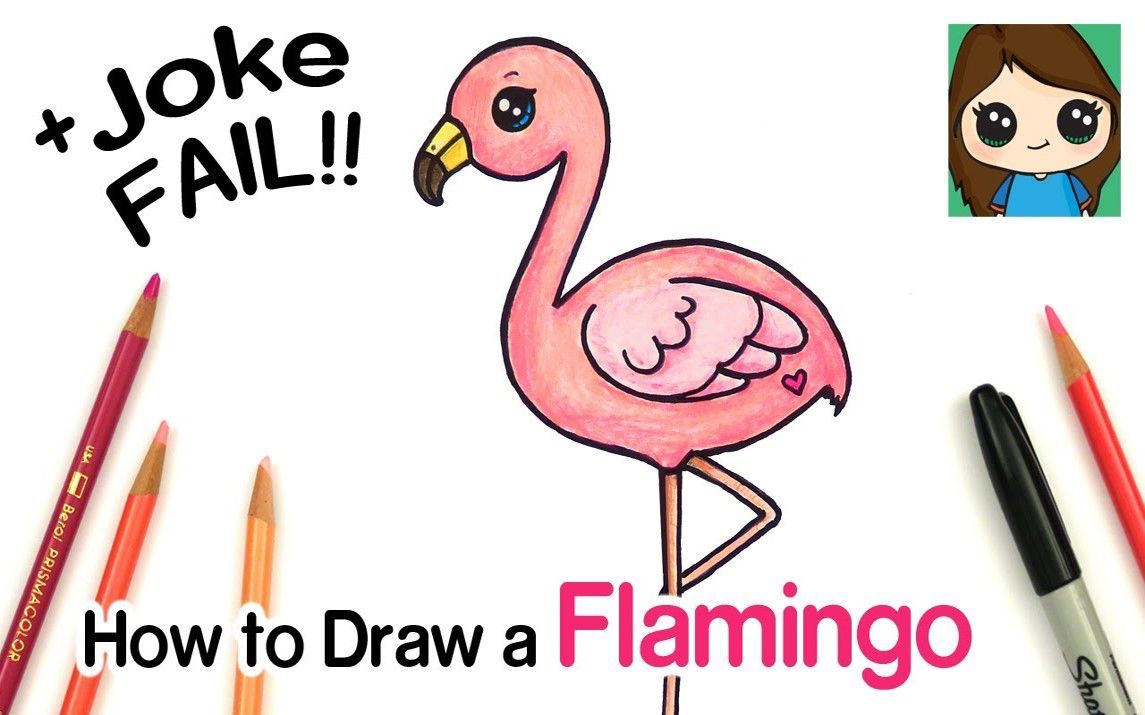 Flamingo Drawing Lesson for Kids