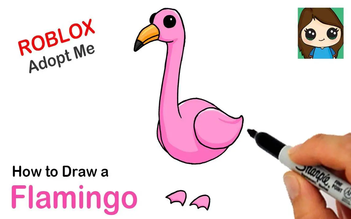 Cute Flamingo Drawing