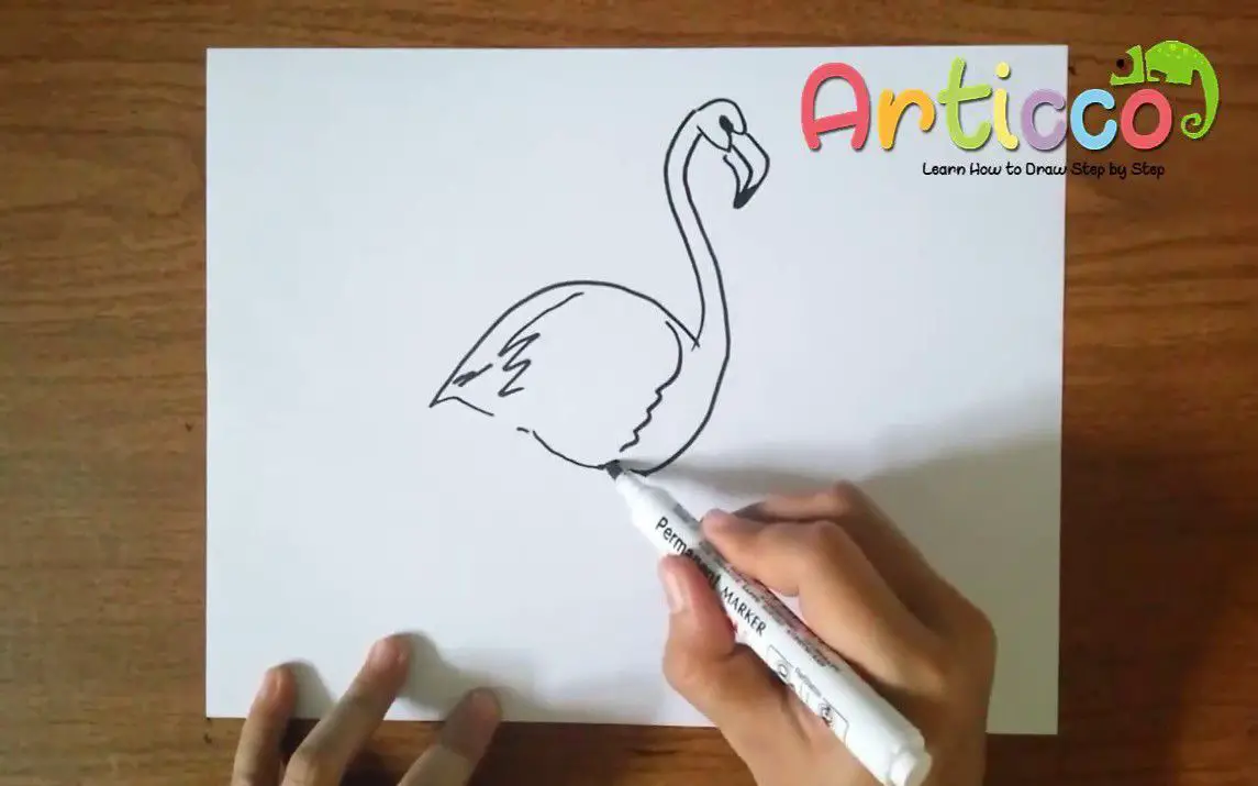 Easy Flamingo Drawing Tutorial for Kids and Beginners