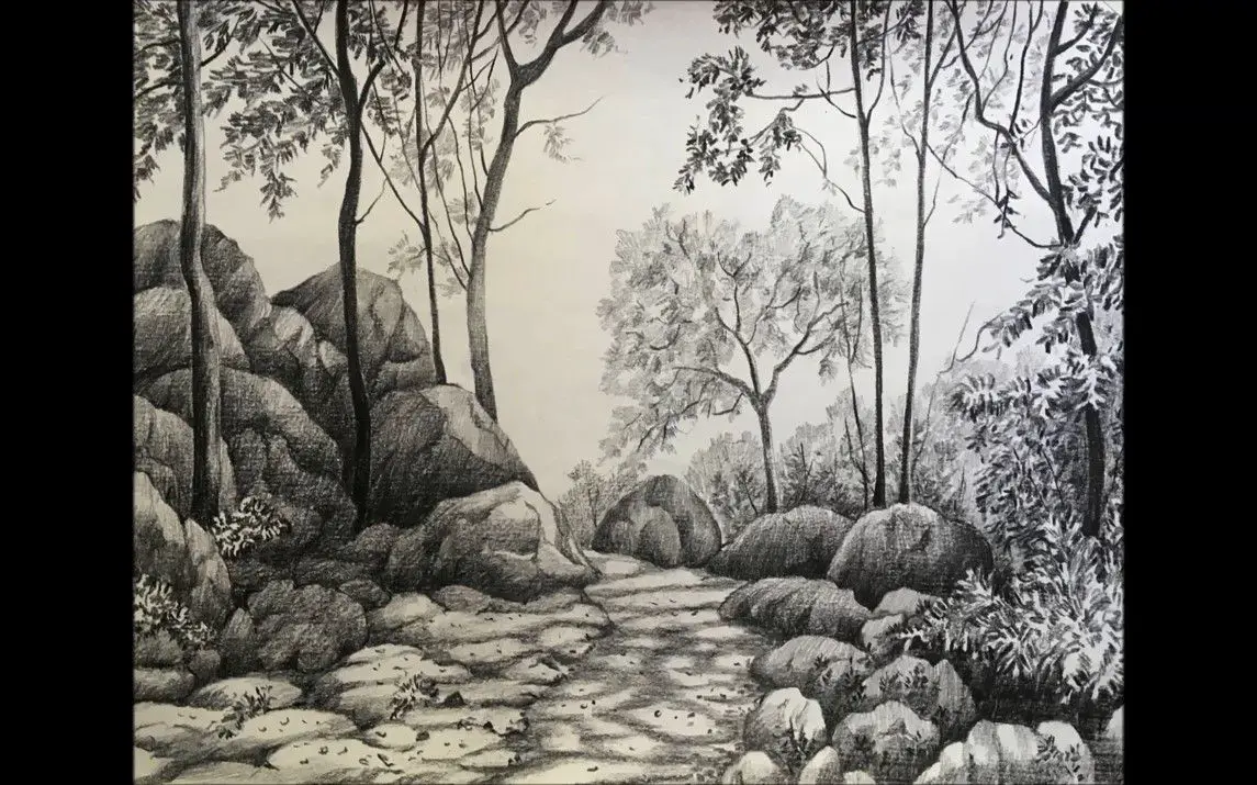 Rocky Forest Path