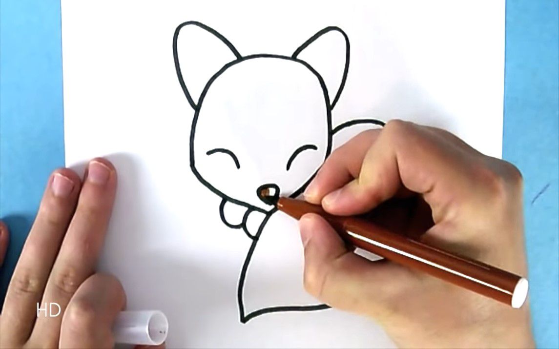 Cute Fox Drawing