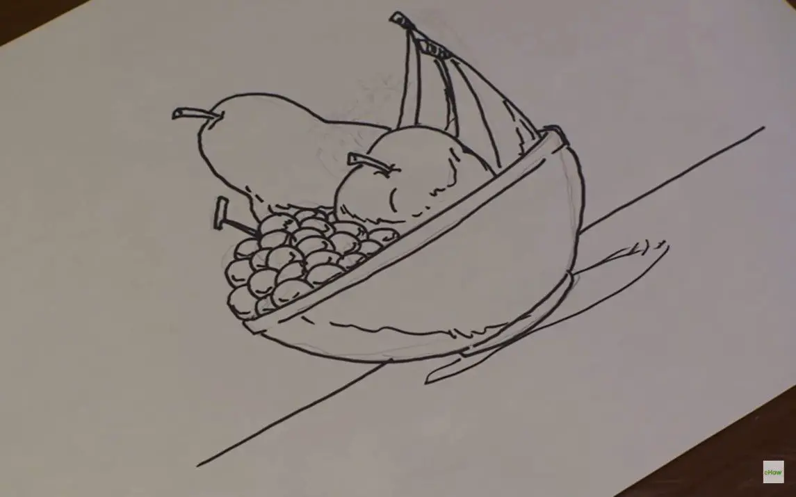 Quick and Simple Way to Draw a Fruit Bowl