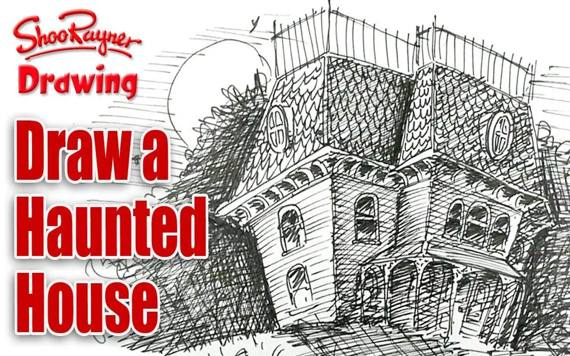 Rough Haunted House Sketch