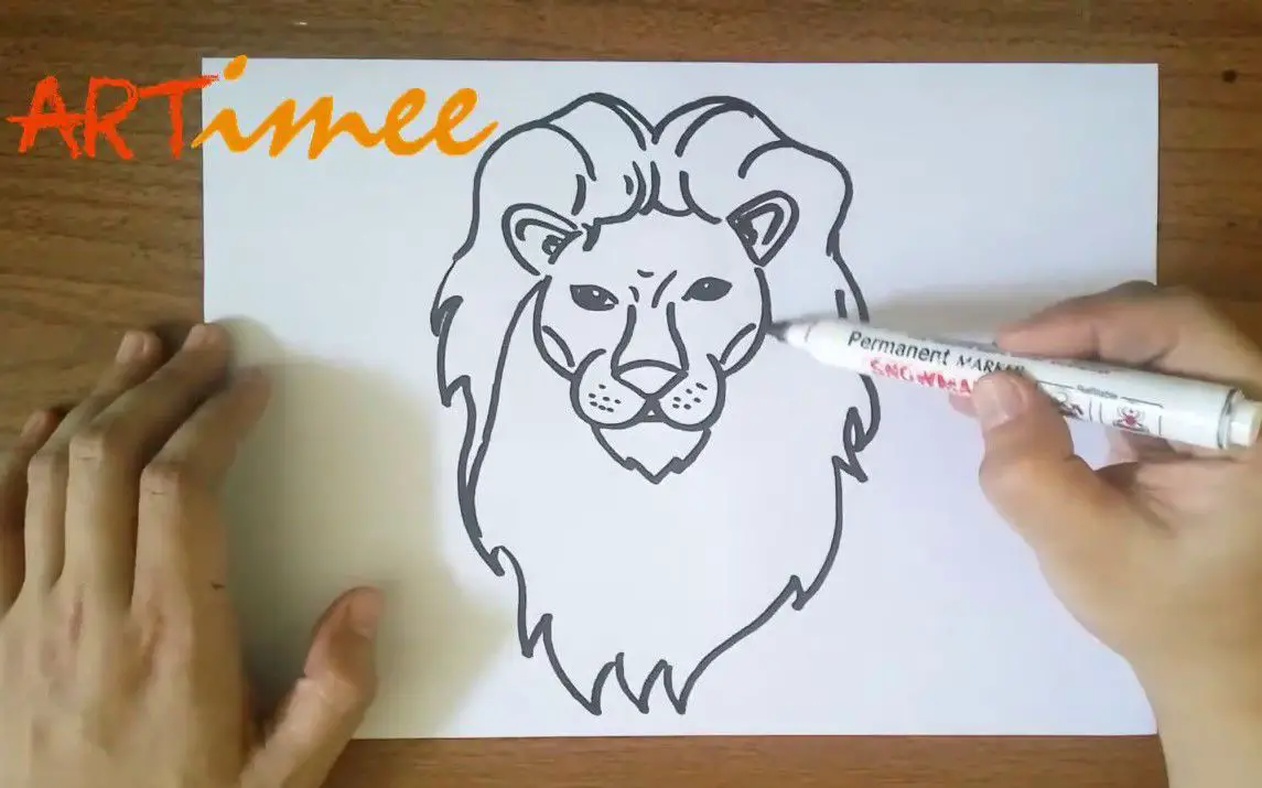 Simple Portrait of a Lion