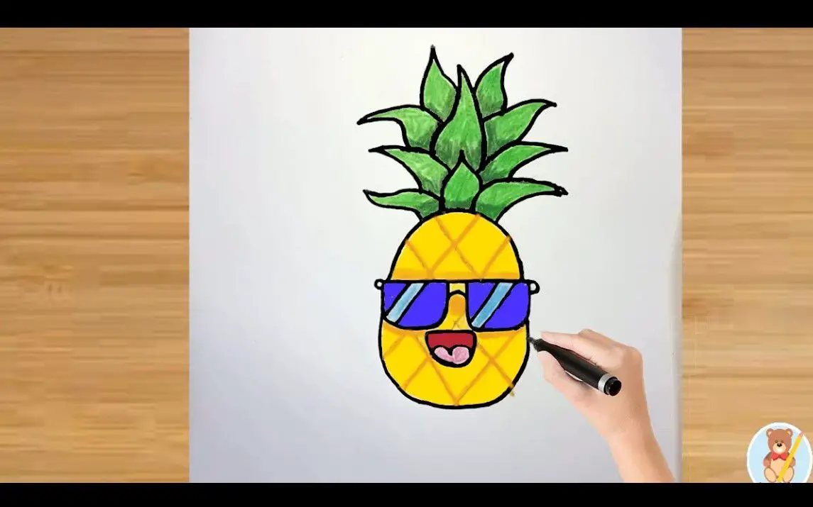 Funky Pineapple Drawing