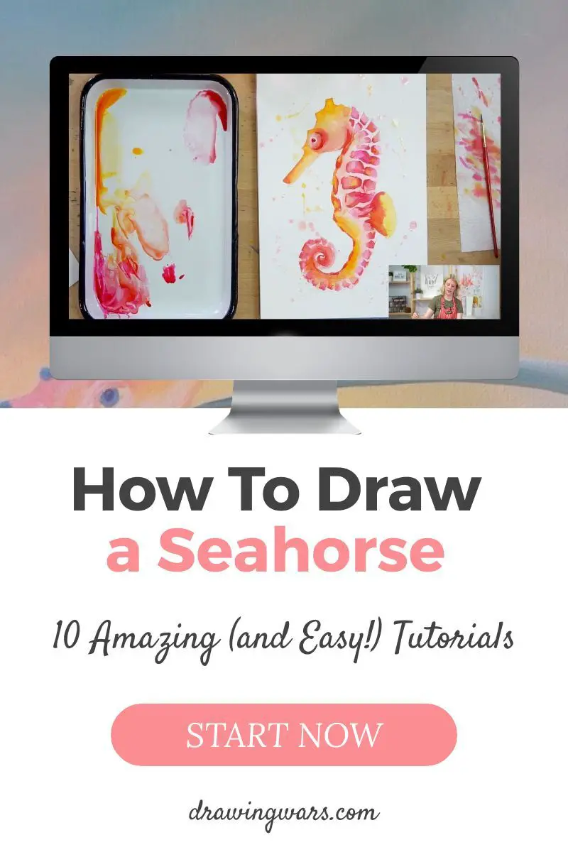 How To Draw A Seahorse: 10 Amazing and Easy Tutorials! Thumbnail