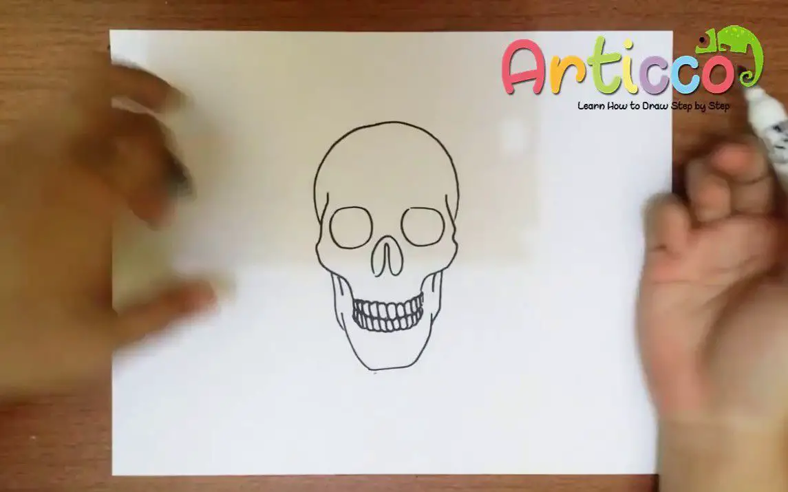 Simple Skull Drawing Tutorial