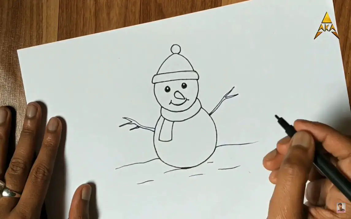 Easiest Way to Draw a Snowman