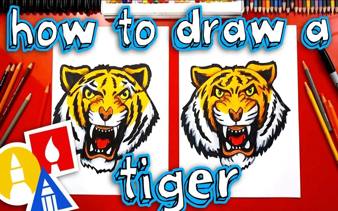 Easy Tiger Drawing Tutorial for Kids