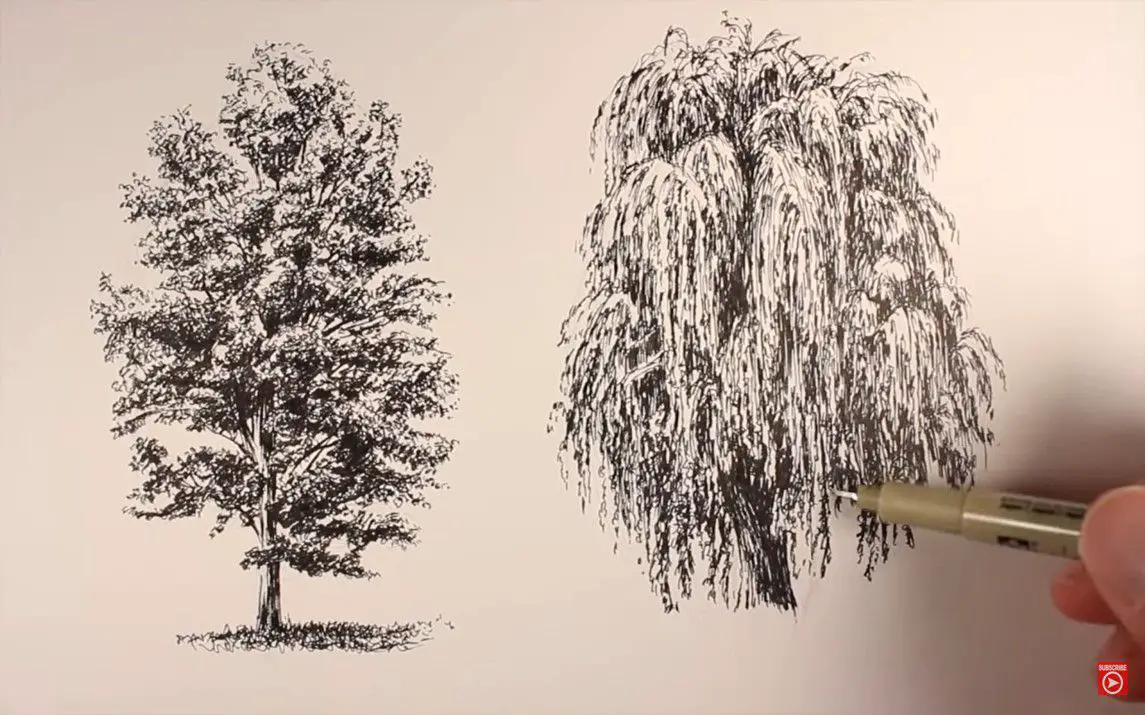 30 Beautiful Tree Drawings and creative Art Ideas from top artists