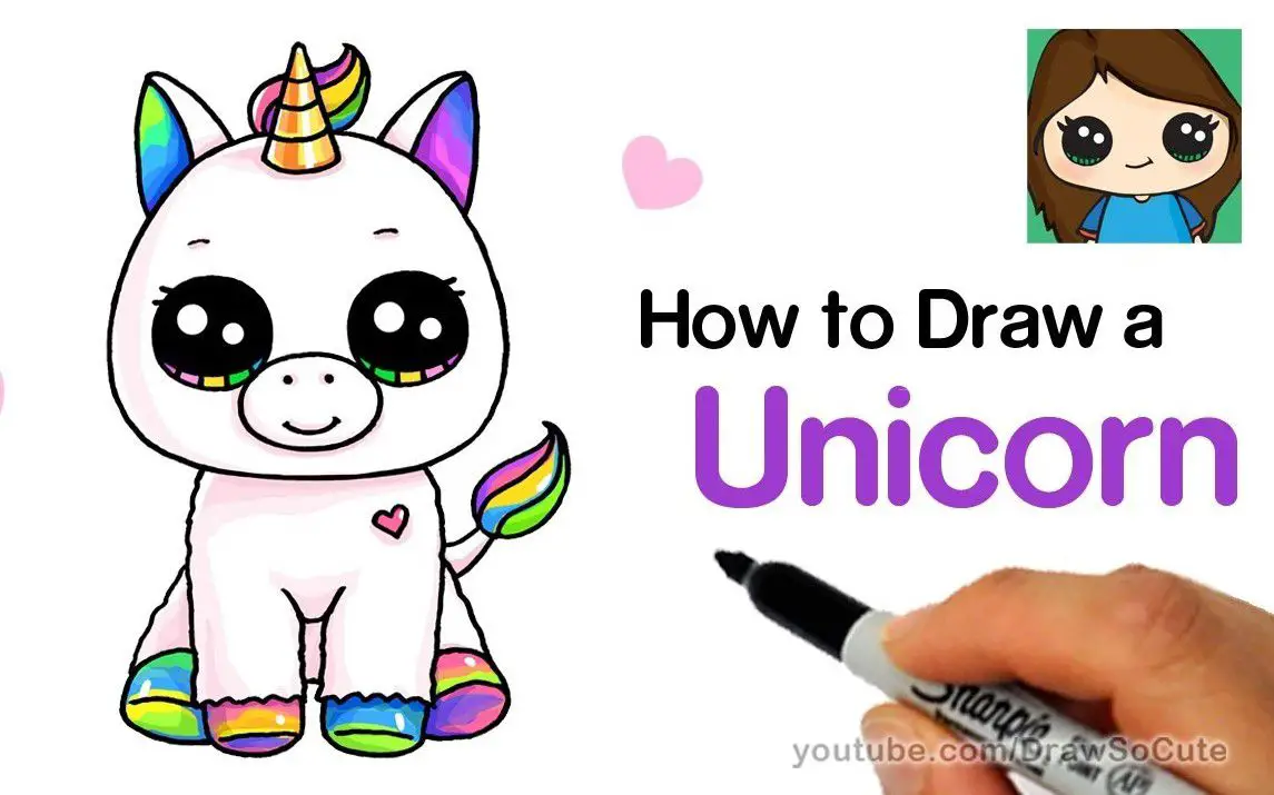 Cute Drawing of a Unicorn