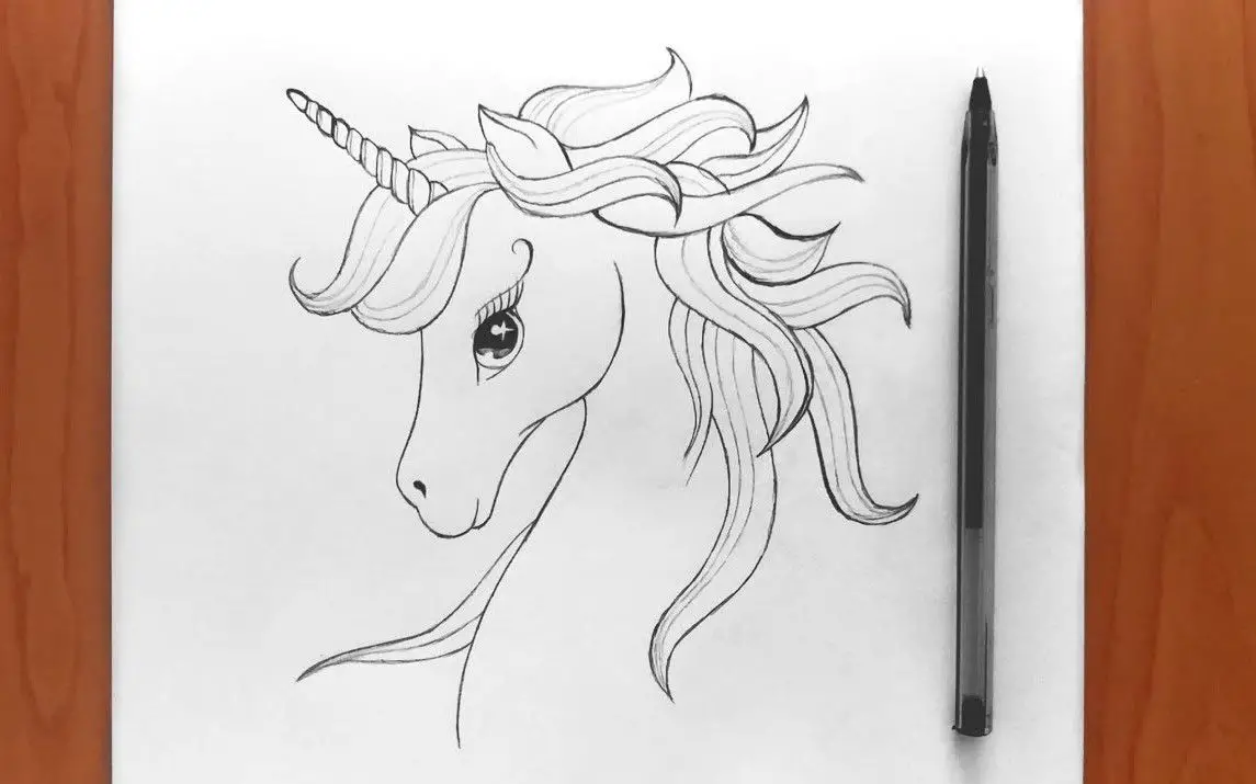 Gorgeous Unicorn Drawing