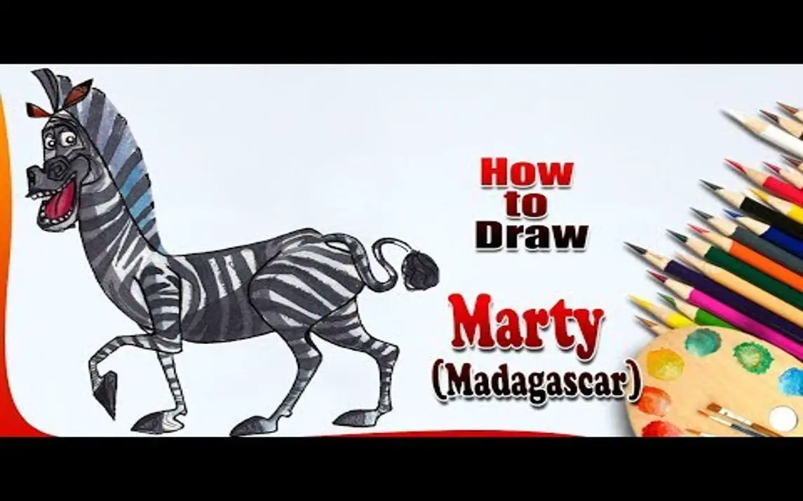 How to Draw Marty from Madgascar