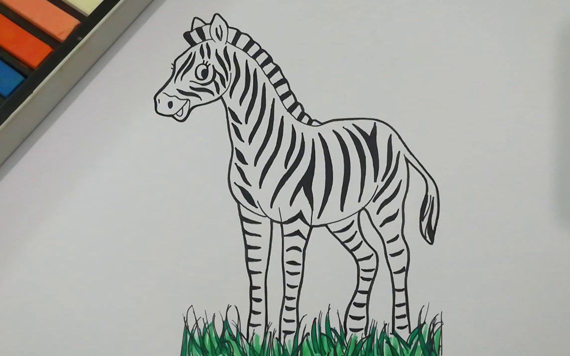 Drawing a Zebra in a Cartoonish Style
