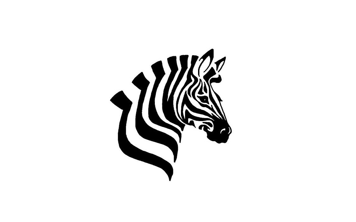 Cool Tattoo of a Zebra Head