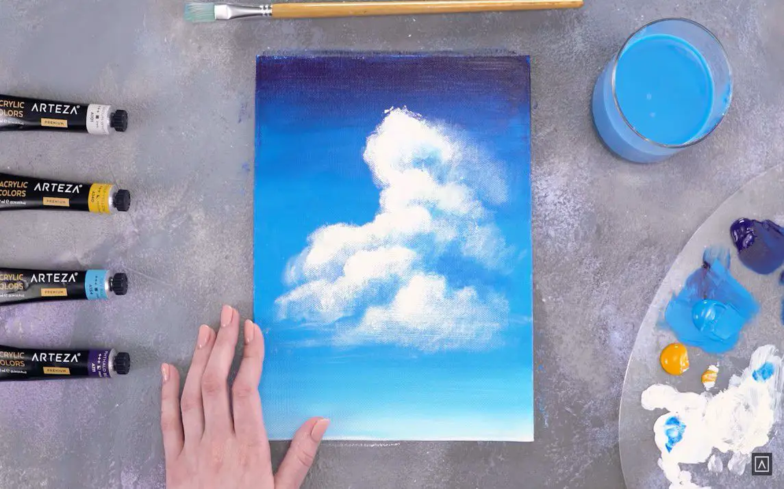 White Cloud in the Open Blue Skies
