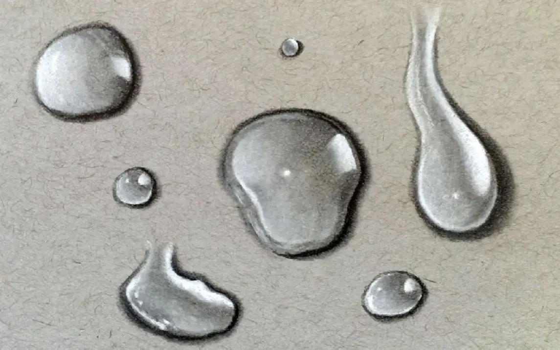 How to draw spectacular looking water droplets