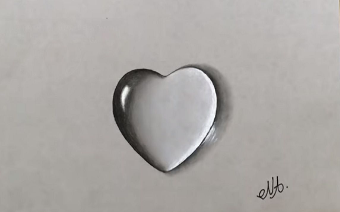 A scintillating drawing of a heart-shaped water drop