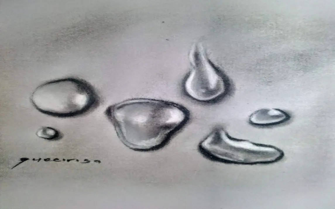 Guide to draw sharp water droplets