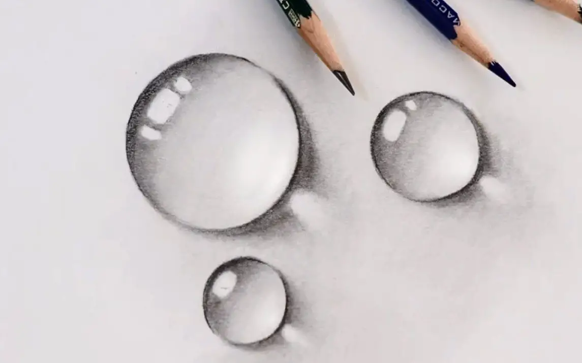 Drawing perfectly circular water drops quickly