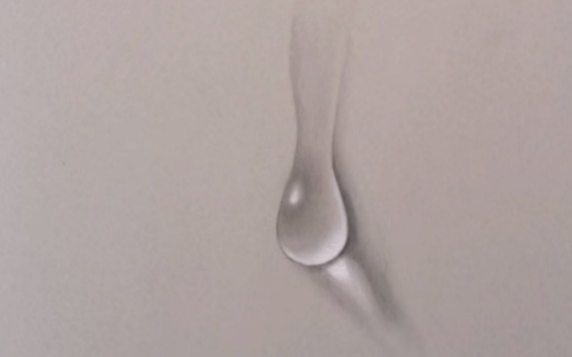 A magnificent cylindrical water droplet