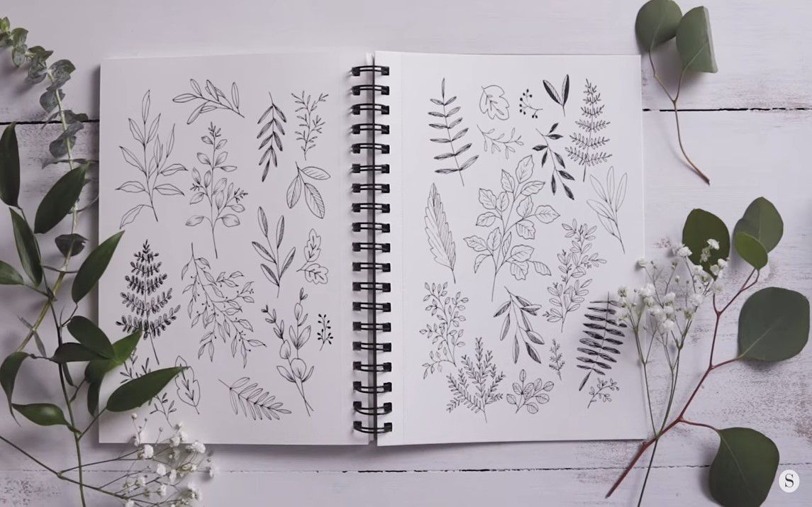 Various Leaf Drawing Styles