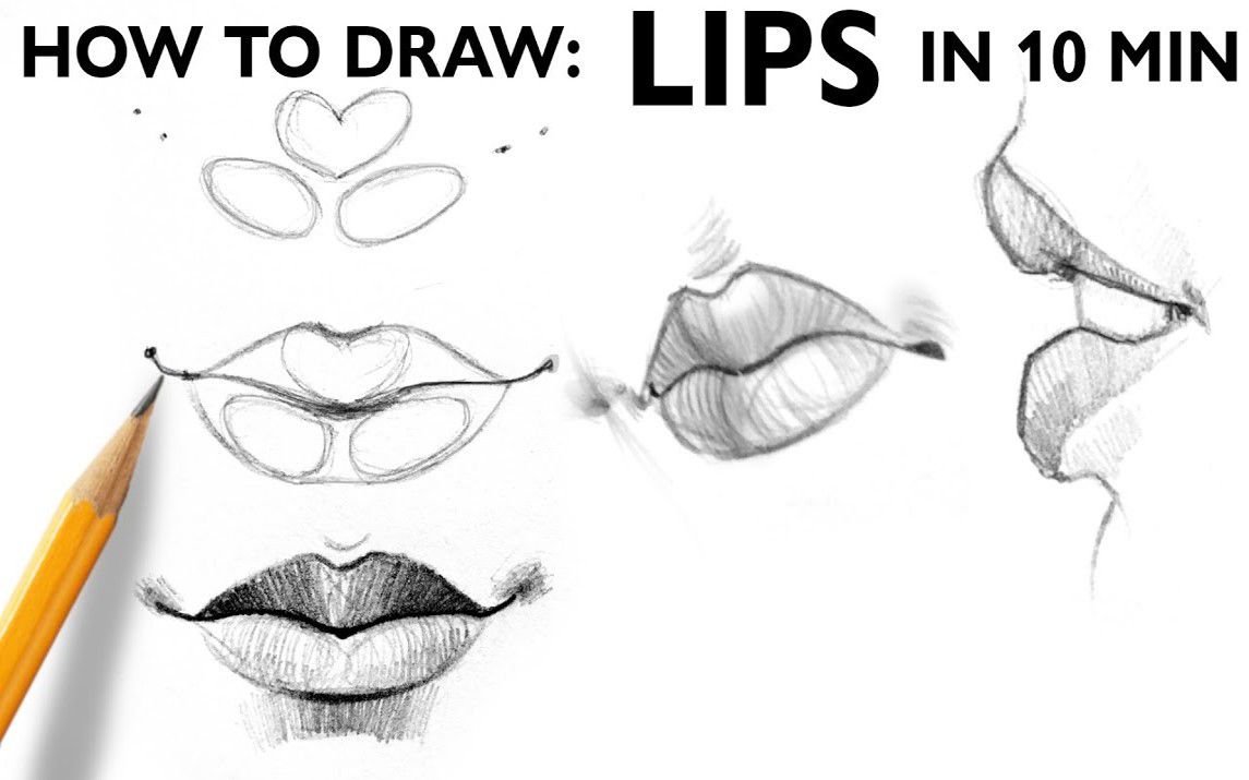 Simple Way to Draw Lips