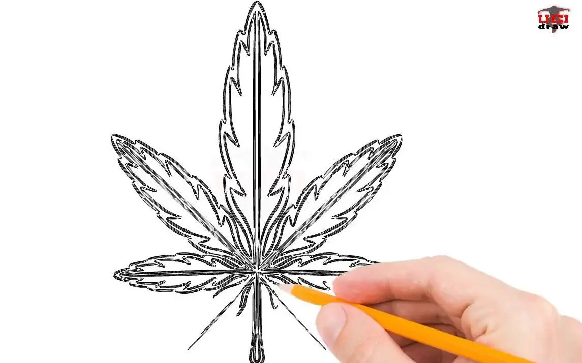 Super Easy Pot Leaf Drawing Technique