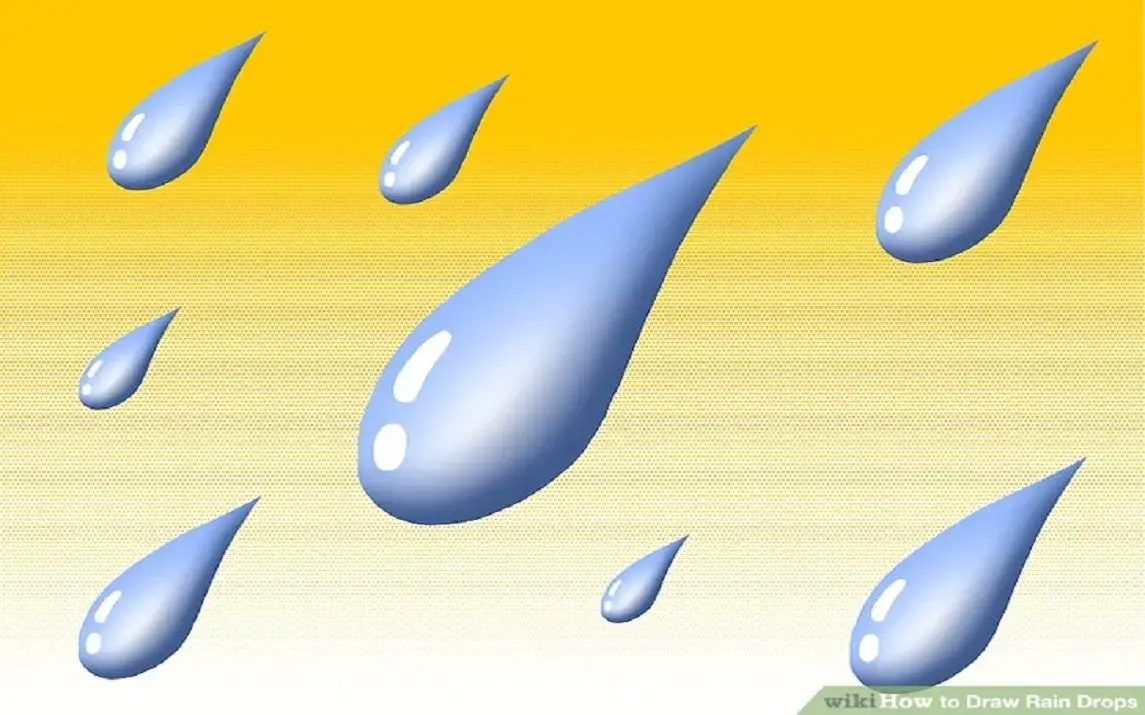 Raindrops Dropping on Water Drawing 2D Animation | Stock video | Colourbox
